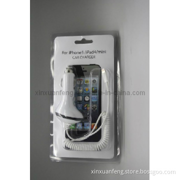 Car Charger with Cable for iPhone 5 (5V, 1A) (XF-CC-038)